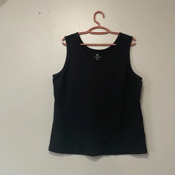 Lands End. Black tank top. Sz large petite